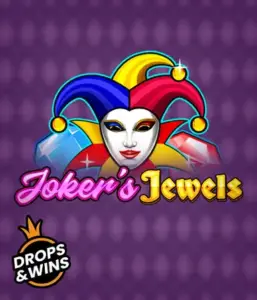 Discover the colorful world of Joker's Jewels slot by Pragmatic Play, featuring a captivating joker's mask decorated with a brightly colored jester hat. This image evokes the fun and excitement of classic slots, set against a lavender background. Great for fans of joker-themed slots, offering a delightful gaming experience. 