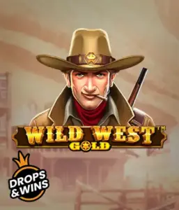  Meet the daring sheriff of "Wild West Gold," a popular slot game by Pragmatic Play. The visual features a determined sheriff with a sheriff’s badge, set against a sun-baked Old West town backdrop. The game's title is prominently displayed in a classic font, highlighting the Wild West adventure theme. 