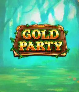 Step into the fairy-tale forest of the Gold Party game by Pragmatic Play, showcasing a charming wooden sign decorated with golden letters. The backdrop of misty green forest which adds a sense of mystery to the overall ambiance. Ideal for those who enjoy enchanted forest settings, providing a whimsical adventure. 